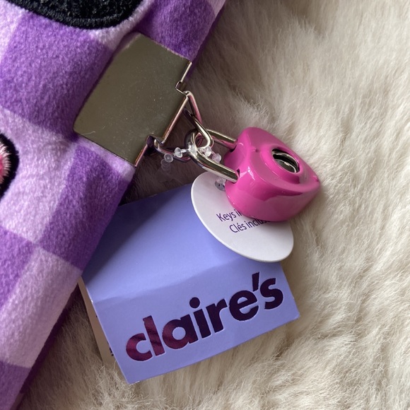 Claire’s lock diary gameboy video game notebook journal purple plushie girls - Picture 4 of 16